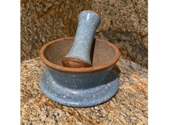 Small Stoneware Mortar And Pestle