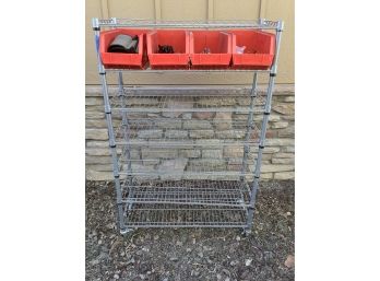 Metal Rolling 6 Shelf Cart