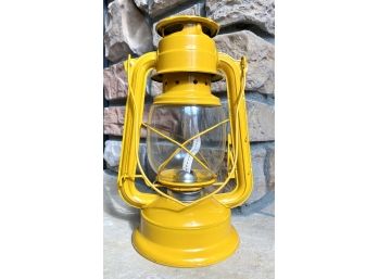Bright Mustard Colored 11in Metal Lantern