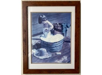 Jim Daily Framed Print In Wooden Frame