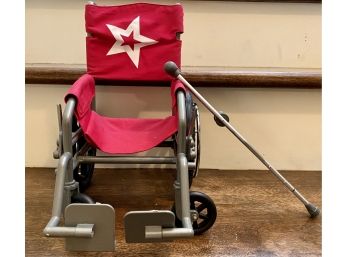 American Girl Wheel Chair And Crutch