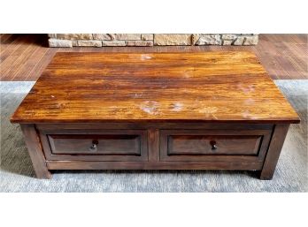 Solid Wood Coffee Table With Four Drawers