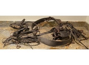 Lot Of Vintage Leather Tack