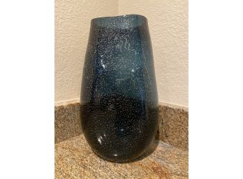 Stunning Blue Glass Flower Vase