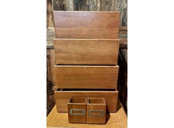 Lot Of Pottery Barn Storage Boxes And Two Pencil Holders