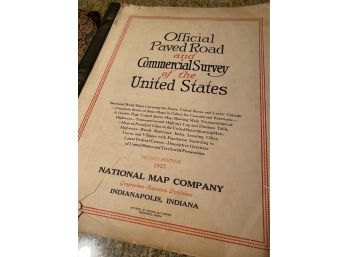 1927 Second Edition Official Paved Road And Commercial Survey Of The United States Book