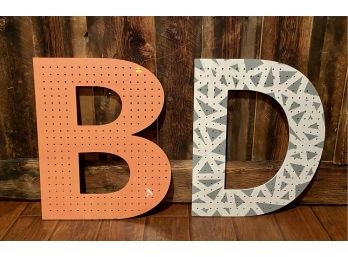 B And D Wall Decor With Peg Holes