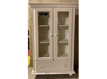 White And Glass Cabinet