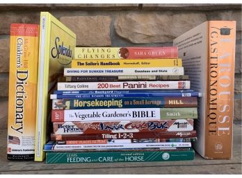Lot Of Books Including The Worlds Greatest Culinary Encyclopedia, Children's Dictionary
