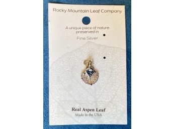Real Aspen Leaf In Fine Silver