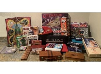 Giant Assortment Of Board Games And Puzzles