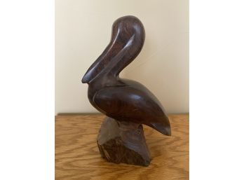 Hand Carved Wood Pelican