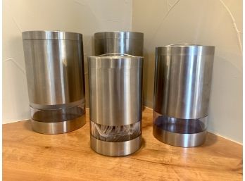 Lot Of 4 Metal Canisters