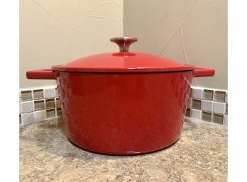 Artisanal Kitchen Supply Red Enameled Cast Iron Dutch Oven