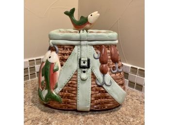 Fish Basket Cookie Jar