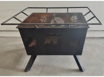 Outdoor Fire Pit With Animal Designs On The Sides