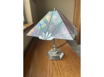 Iridescent Stained Glass Small Table Lamp