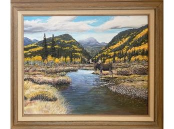 Frank Davis Painting Moose