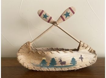 Handmade And Hand Painted Southwestern Canoe