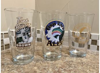 Lot Of 3 Beer Glasses