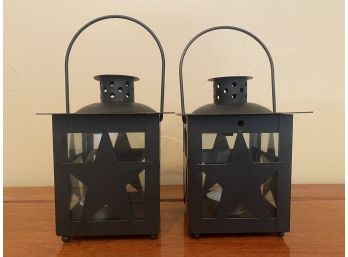 Set Of 2 Metal Lanterns