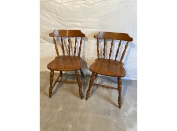Lot Of 2 Vintage Wood Chairs