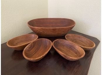 Kalmar Designs Teak Wood Bowl Set