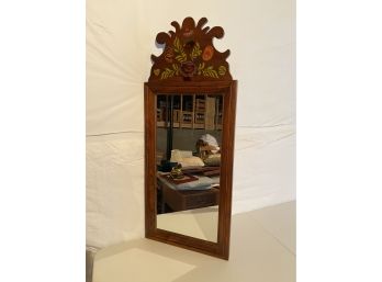 Vintage Crested Wood Mirror
