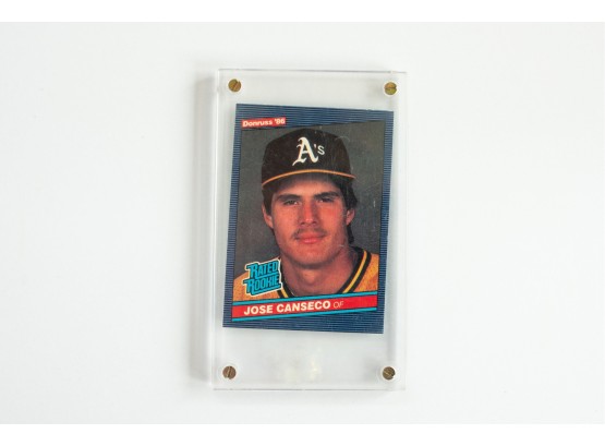 Donruss 1986 Jose Canseco Oakland A's Rated Rookie Card In Case