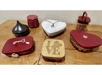 Longaberger Large Valentine's Themed Basket Collection