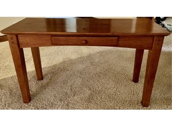 Oak Wood Sofa Table With Single Drawer