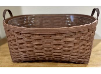 Longaberger Dark Stained Basket