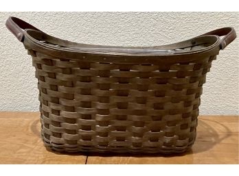 Longaberger Dark Stained Oval Basket