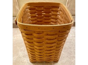 Longaberger Square Waste Basket With Protector