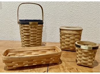 Longaberger Assorted 4 Piece Set Baskets