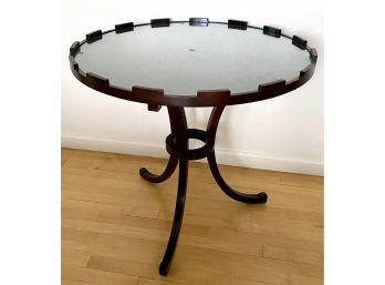 Beautiful Wood Baker Furniture Occasional Table With Glass Top