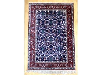 Gorgeous Tonal Reds And Blues Persian Rug