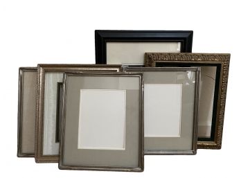 Great Grouping Of 5 Picture Frames And One Gilt Empty Frame