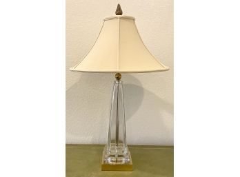 Beautiful Glass And Brass Table Lamp