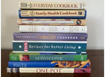 Set Of 9 Cookbooks Including Mayo Clinic