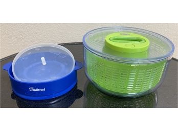 Salbree Microwave Popcorn Popper And Zyliss Salad Spinner