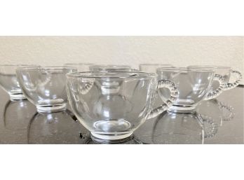 Collection Of 12 Vintage Glass Tea Cups