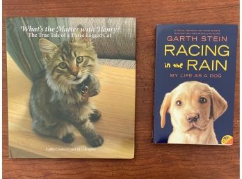 Two Animal Themed Booked Including ASPCA Cat Book And The Art Of Racing In The Rain