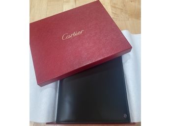 Gorgeous New In Box Cartier Pasha Calf Skin Folio With Sketch Paper, Pencil And Cartier Notepad
