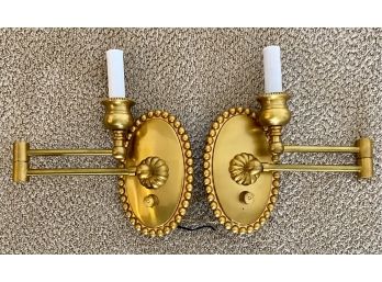 Pair Of Beauiful Brass Wall Sconces