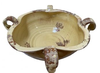 Huge And Beautiful Painted Clay Centerpiece Bowl From Tuscany Italy For Fortunata