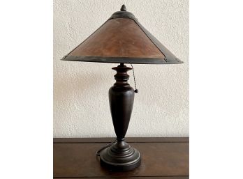 Table Lamp With Tortoise Shell Style Shade