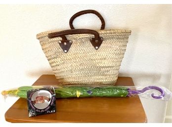 Small Wicker Bag, Childs Umbrella And Fumi All In One Bracelet