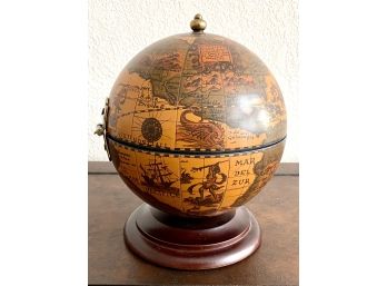 Small Globe With Inside Compartments