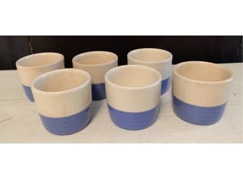 6 Antique Pottery Custard Cups By Universal Potteries Inc.